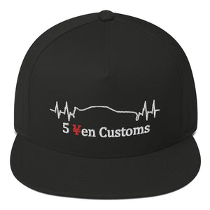 Heart Beat Skyline 5 Yen Customs Flat Bill Snapback Hat