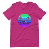 R32 Skyline Bright Retro Sunset Palm Tree Short-Sleeve Unisex T-Shirt